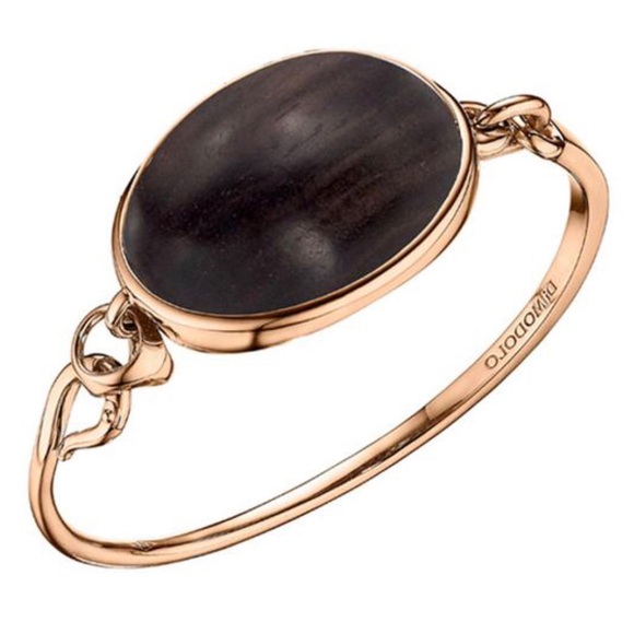 Di Modolo 18k Rose Gold Silver Bangle Bracelet - Picture 1 of 7